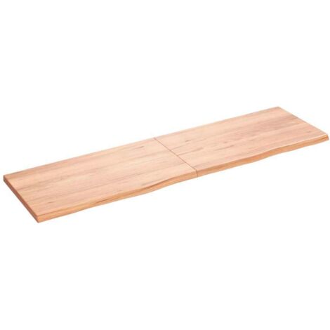 Comptoir de salle de bain marron 180x50x(2-4) cm bois traité vidaXL (1/5)
