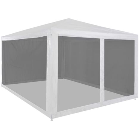 Vidaxl – Tente de réception 4 x 3 m avec 4 parois en maille – Structure en acier enduit de poudre – Résistante aux UV et à l'eau – Accès par entrée zippée (1/5)