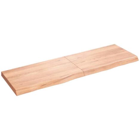 Dessus de table marron clair bois chêne massif traité vidaXL