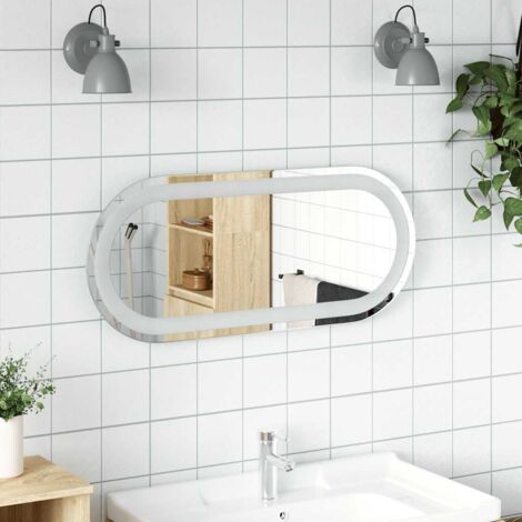 Miroir de salle de bain à LED 70x30 cm ovale vidaXL (1/5)
