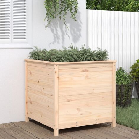 Vidaxl – Jardinière en bois de pin massif 82,5x82,5x78 cm – Espace suffisant pour plantes et légumes – Assemblage requis (1/5)