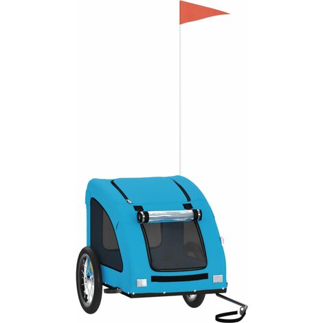 Remorque de vélo pour animaux de compagnie bleu vidaXL