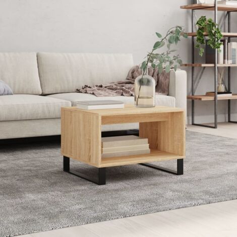 Table basse chêne sonoma 60x50x40 cm bois d'ingénierie vidaXL