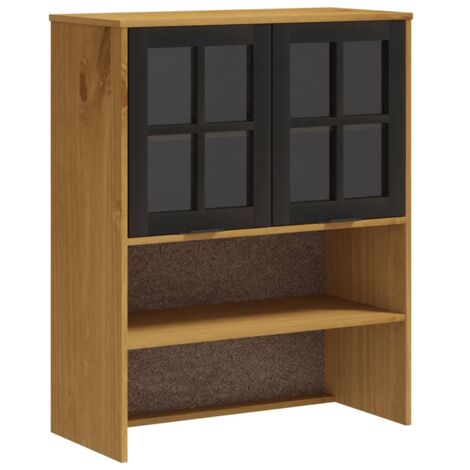 Dessus pour buffet haut avec porte vitrée FLAM bois massif pin vidaXL (1/5)