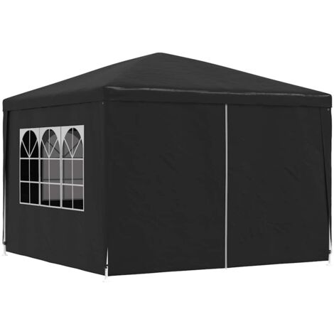Vidaxl – Tente de réception 3 x 3 m en polyéthylène résistant aux UV – Structure en acier inoxydable – Panneaux latéraux avec fenêtres – Montage facile (1/5)