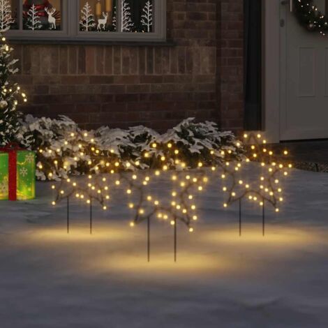 Décoration lumineuse étoile de Noël piquets 3 pcs 50 LED 29 cm vidaXL (1/5)
