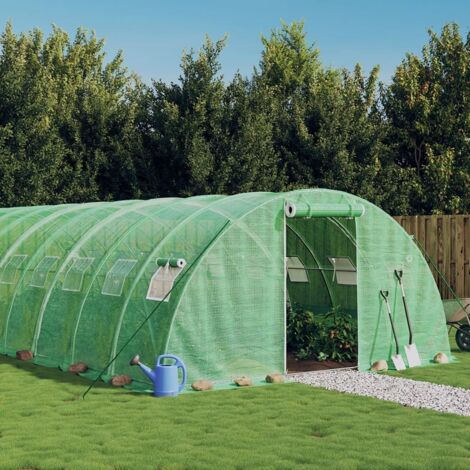Serre avec cadre en acier vert 40 m² 10x4x2 m vidaXL