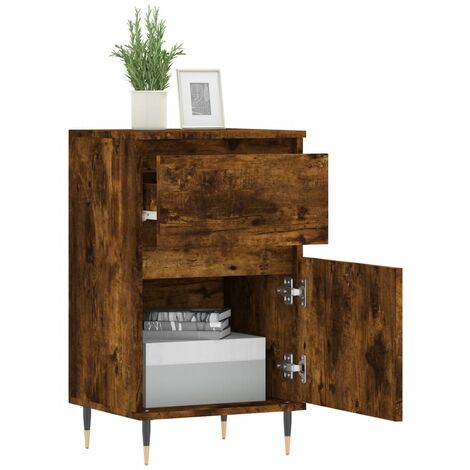 Buffets 2 pcs chêne fumé 40x35x70 cm bois d'ingénierie vidaXL
