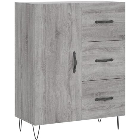 Buffet sonoma gris 69,5x34x90 cm bois d'ingénierie vidaXL (1/5)