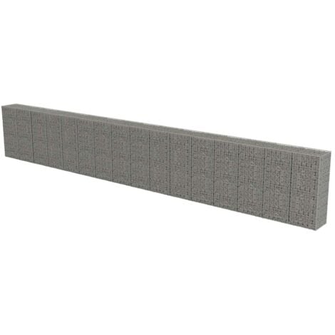 Mur à gabion avec couvercles Acier galvanisé 600 x 50 x 50 cm