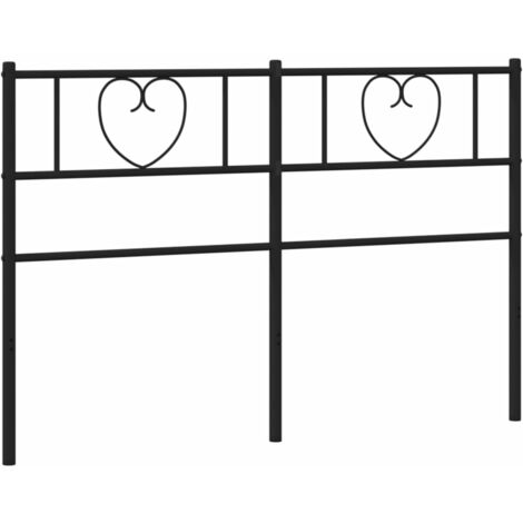 vidaXL Tête de lit de remplacement métal noir 120 cm (1/5)