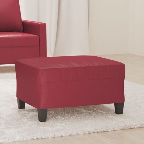 Repose-pied Rouge bordeaux 70x55x41 cm Similicuir vidaXL