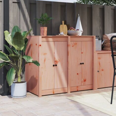 Vidaxl – Portes de cuisine d'extérieur MEPPEL 2 pcs en bois de douglas massif – Dimensions 50 x 9 x 82 cm – Installation facile avec boutons en métal