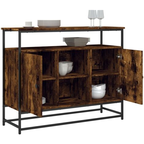 Buffet chêne fumé 100x35x80 cm bois d'ingénierie vidaXL