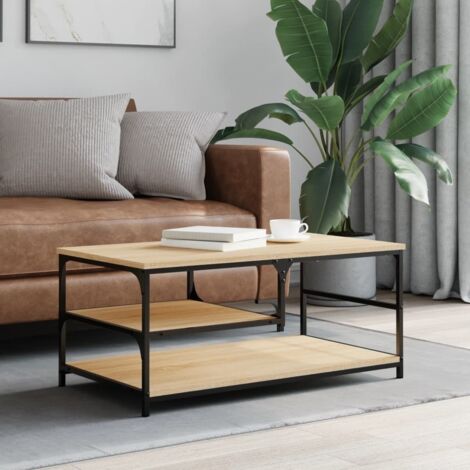 Vidaxl – Table basse fixe chêne sonoma 90x49x40 cm – Bois d'ingénierie durable – Design moderne pour salon – Surface lisse et stable (1/5)