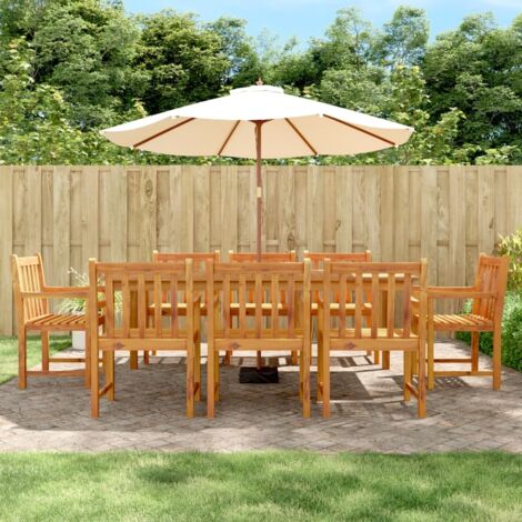 Ensemble à manger de jardin 9 pcs bois d'acacia solide vidaXL (1/5)