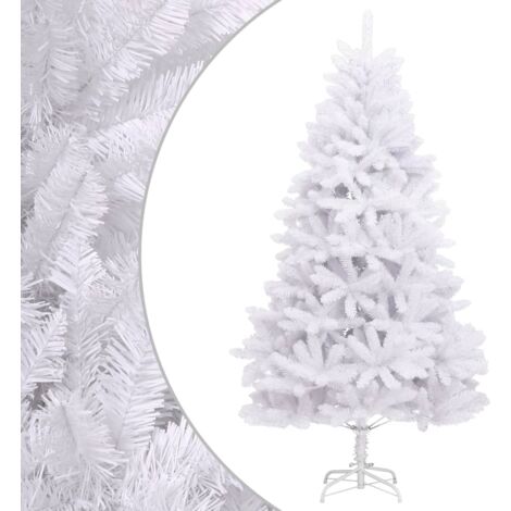 vidaXL Sapin de Noël artificiel à charnières avec support blanc 180 cm
