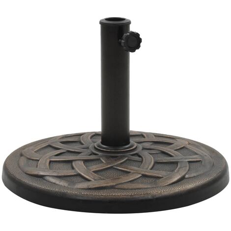 Socle rond de parasol Polyrésine 19 kg Bronze vidaXL
