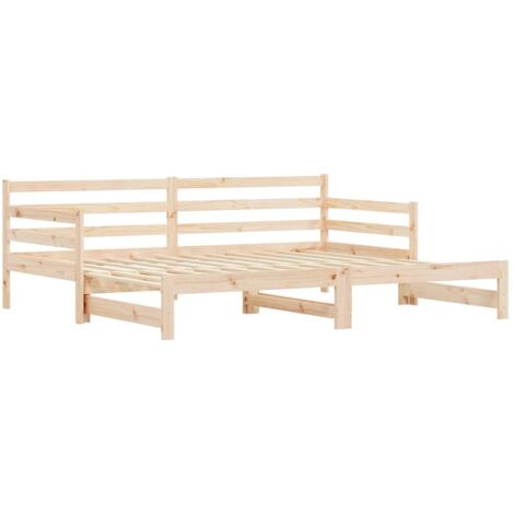 Lit de jour et lit gigogne sans matelas 80x200 cm bois massif vidaXL (1/5)