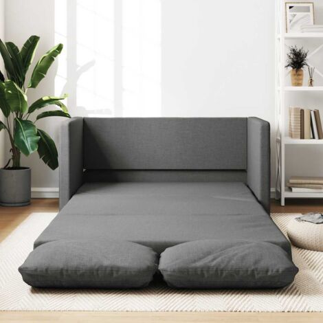 Vidaxl – Canapé convertible 2 places gris foncé – Dimensions 112x174x55 cm – Tissu 100% polyester – Structure métal robuste - LIT 2 EN