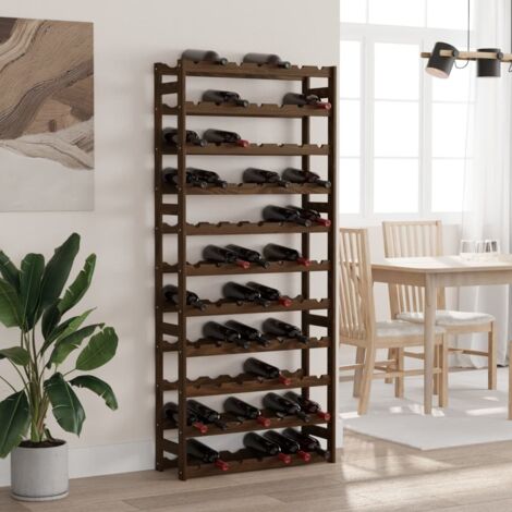 Casier à bouteilles pour 77 bouteilles marron bois pin solide vidaXL