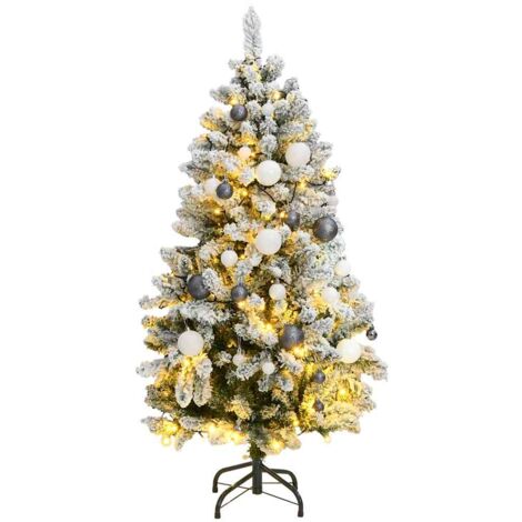 Sapin de Noël artificiel articulé 150 LED et boules 150 cm vidaXL (1/5)