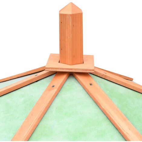 Poulailler Bois de pin massif et sapin 126x117x125 cm vidaXL