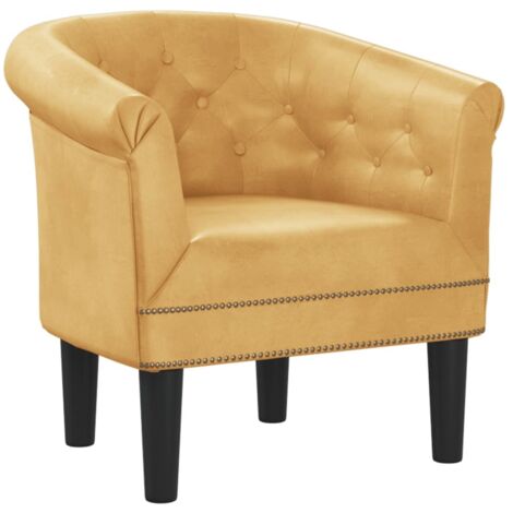 Fauteuil doré similicuir vidaXL