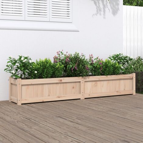 Vidaxl – Jardinière en bois de pin massif 180x31x31 cm – Pour cultiver légumes et fleurs – Assemblage requis – Aspect rustique naturel - vidaXL960234