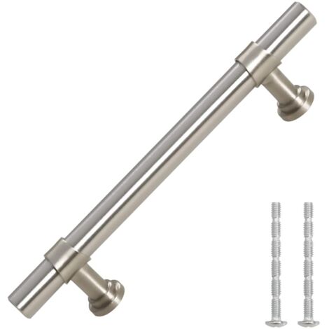 Poignées d'armoire 10 pcs argenté 96 mm acier inoxydable vidaXL