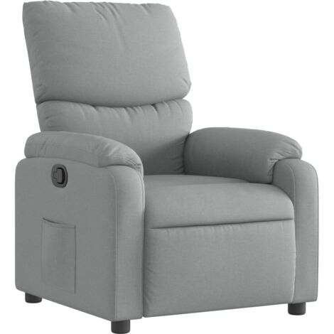 Fauteuil inclinable Gris clair Tissu vidaXL (1/5)