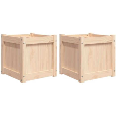 Jardinières 2 pcs bois de pin massif vidaXL