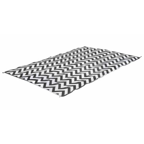 Tapis d'extérieur Chill mat Wave 2x1,8 m M noir et blanc Bo-Camp