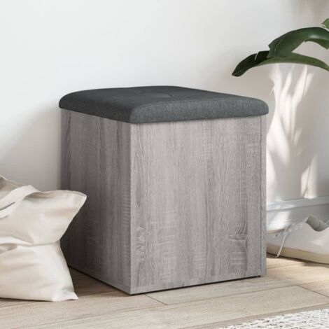 Banc de rangement sonoma gris 42x42x45 cm bois d'ingénierie vidaXL