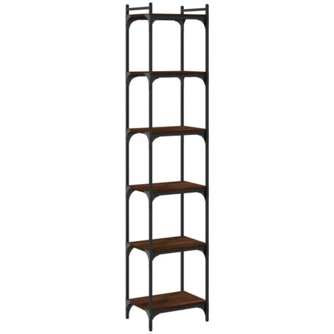 Bibliothèque 6 niveaux chêne marron 40x30x188cm bois ingénierie vidaXL (1/5)