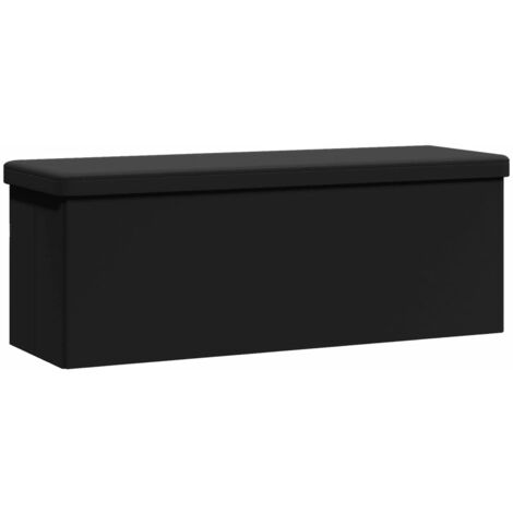 Banc de rangement pliable noir PVC vidaXL (1/5)