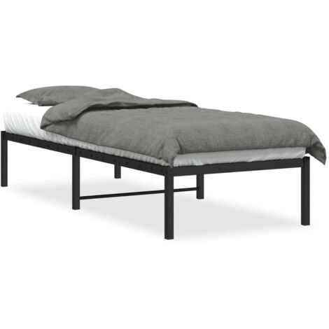 Cadre de lit métal noir 80x200 cm vidaXL (1/5)