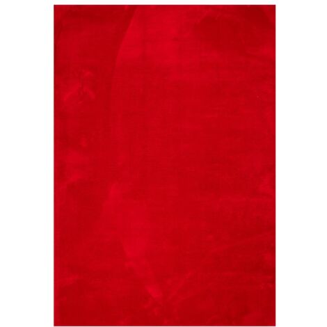 Tapis HUARTE à poils courts doux et lavable rouge 160x230 cm vidaXL (1/6)
