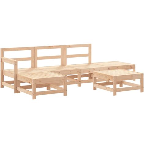 Salon de jardin 6 pcs Bois de pin massif vidaXL (1/5)