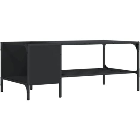 Table basse avec support noir 100x51x40 cm bois d'ingénierie vidaXL (1/5)