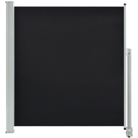 Auvent latéral rétractable de patio 140 x 300 cm Noir vidaXL