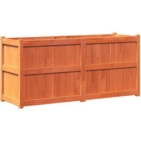 Jardinière cire marron 150x50x70 cm bois de pin massif vidaXL (1/5)