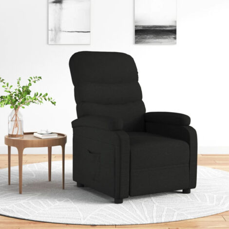Fauteuil inclinable Noir Tissu vidaXL (1/7)