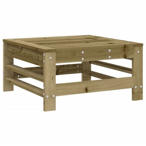 Vidaxl repose-pied de jardin blanc bois de pin massif VIDAXL Pas Cher 