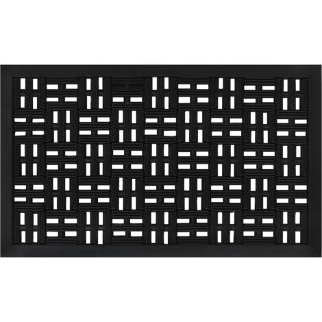Paillasson rectangulaire 45x75 cm caoutchouc vidaXL (1/5)