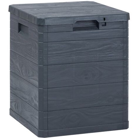 Vidaxl – Coffre de jardin 90 L en plastique résistant aux intempéries – Design texture bois – Pour rangement intérieur et extérieur (1/6)