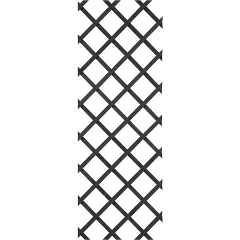 Nature – Treillis extensible 50x150 cm en bois massif anthracite – Kit de montage inclus – Maille 12 cm pour plantes grimpantes