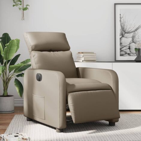 Fauteuil inclinable électrique Cappuccino Similicuir vidaXL (1/5)