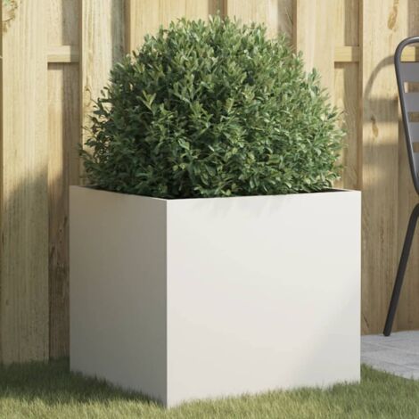 Jardinière blanc 49x47x46 cm acier vidaXL