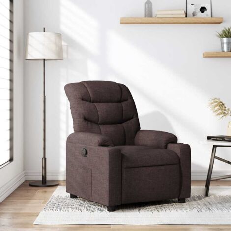 Fauteuil inclinable Marron foncé Tissu vidaXL15524